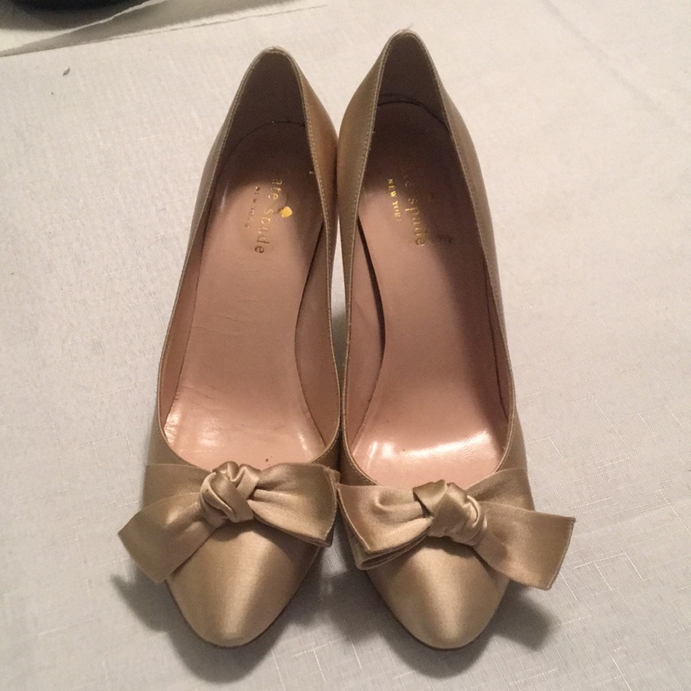 Kate spade satin bow heels